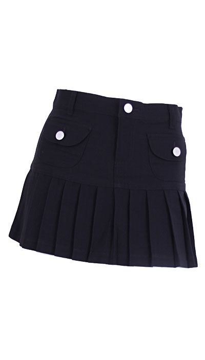 FOSK0337 Pleated & Pocket Skirt