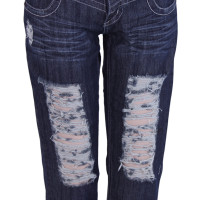 FP1981 Destroyed Denim Capri