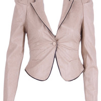 Fitted PU jacket - Image 4