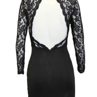 Long Sleeve Lace Back Dress - Image 6