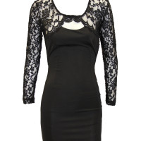 Long Sleeve Lace Back Dress
