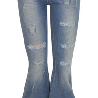 FP2096 Ripped Flare Denim