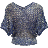 FOK2261 Sequin Knitted Poncho Top - Image 4