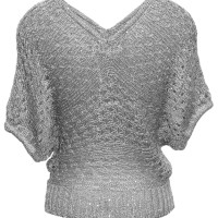 FOK2261 Sequin Knitted Poncho Top - Image 8