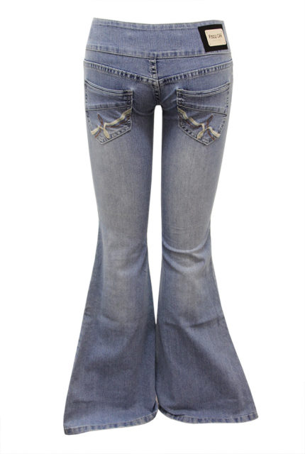 FP1035 Flare Denim Jeans with Buckle - Face Off Australia