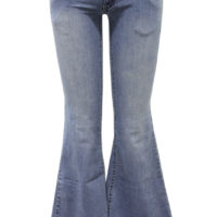 FP1035 Flare Denim Jeans with Buckle - Image 3