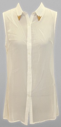 FT2011 Metal Trim Collar Point Top