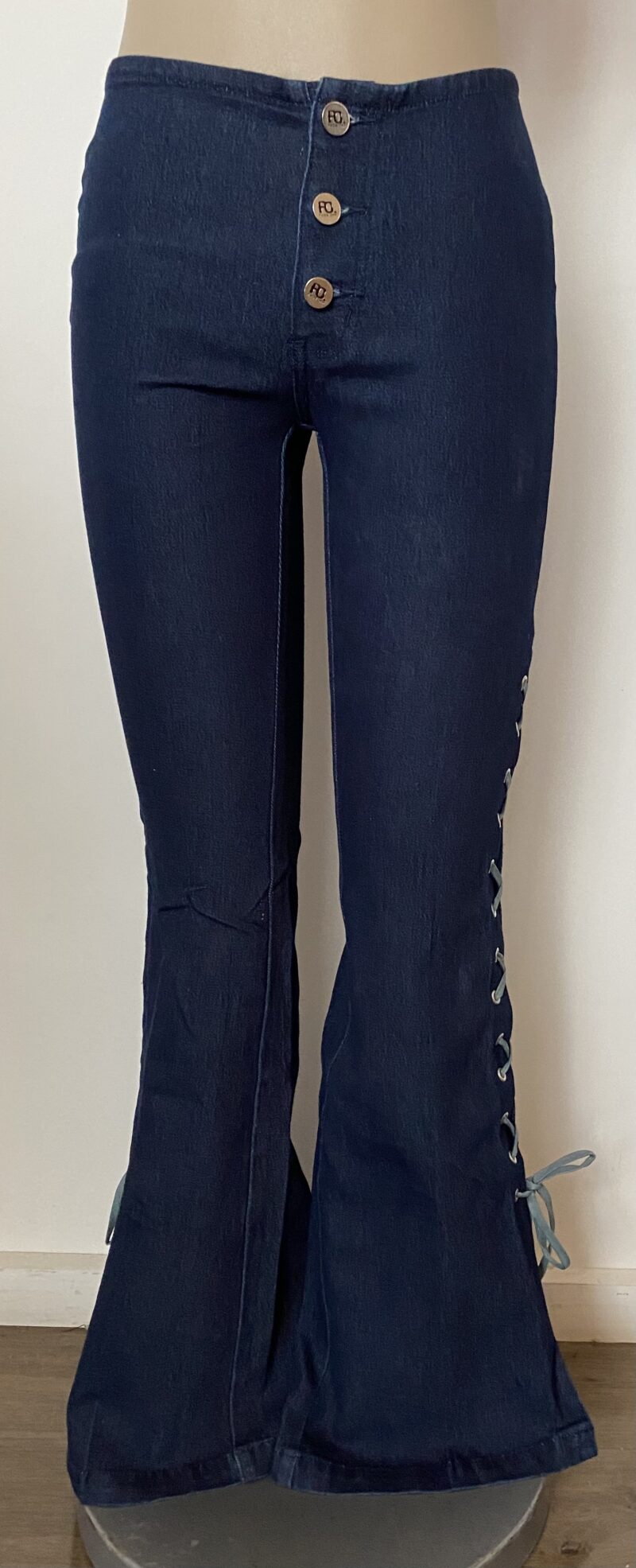 FP0104RAW BLUE DENIM FULL EYELETS DR