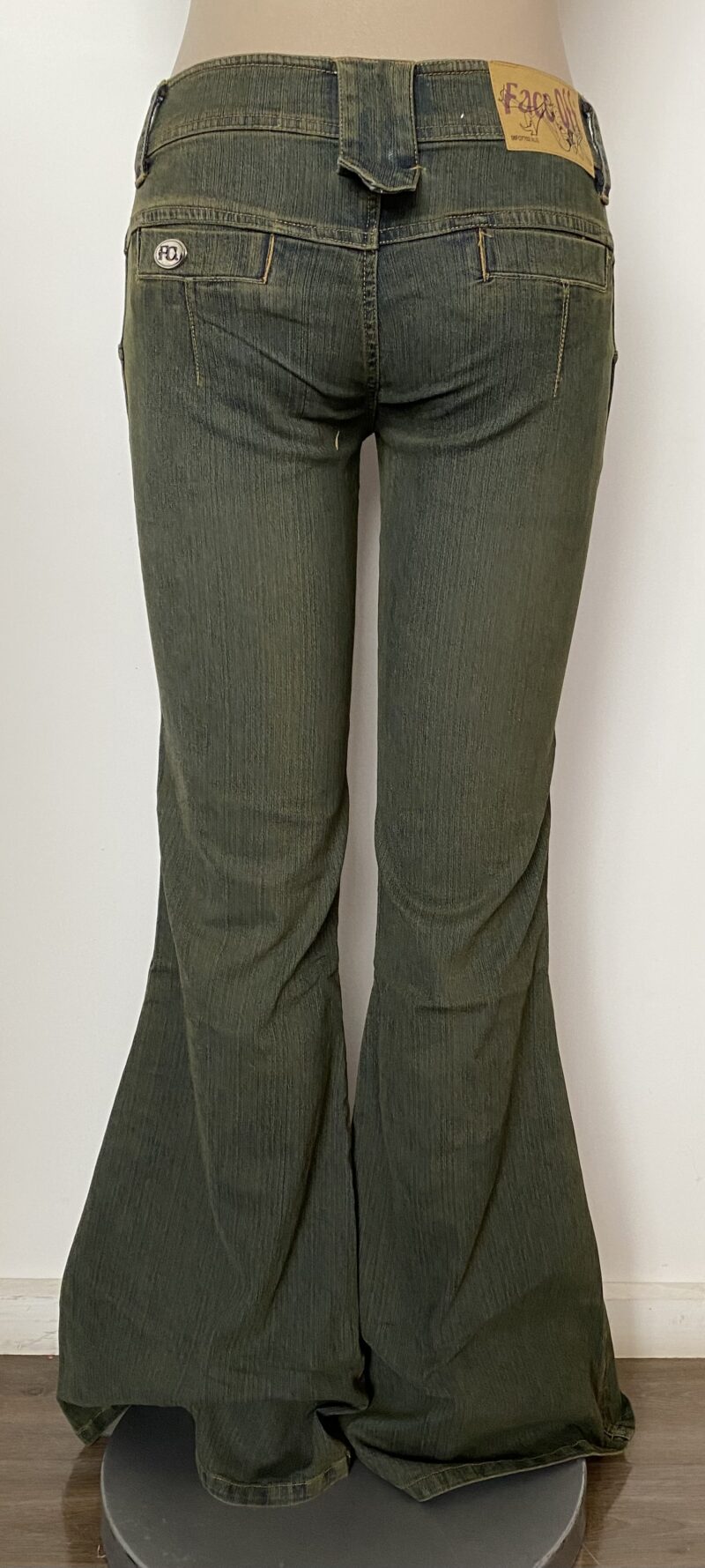 FP7338-PIPING TRIM DENIM PANTS FLARE - Image 2
