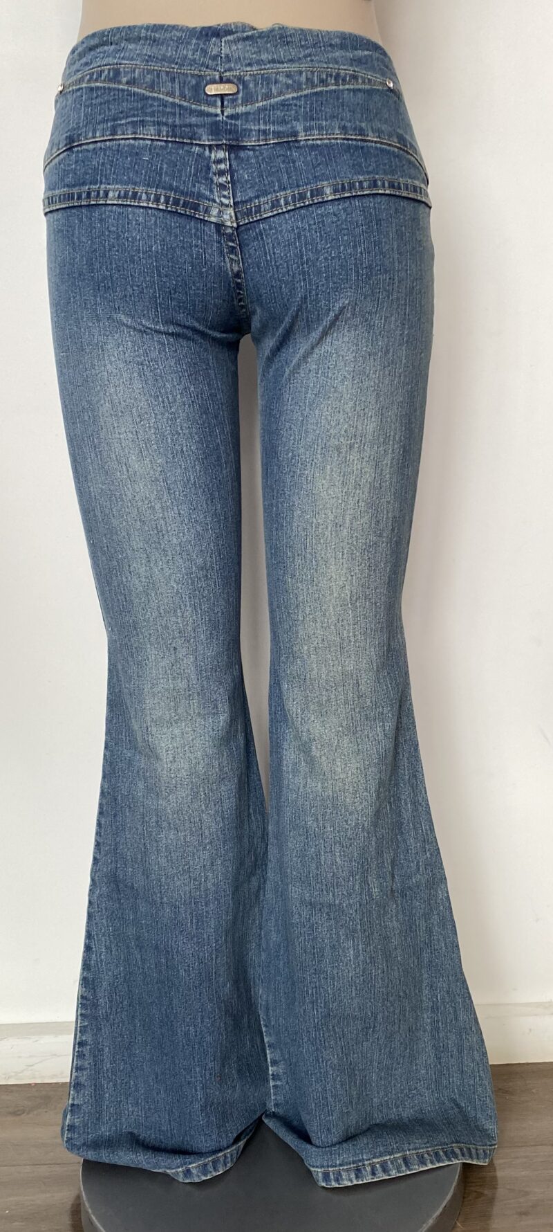 FP7782- ZUNKY ZIPS  DIAMANTE TRIM DENIM PANTS - Image 2
