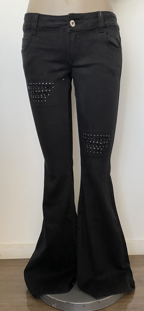 FP2004 BLACK FLARE DENIM