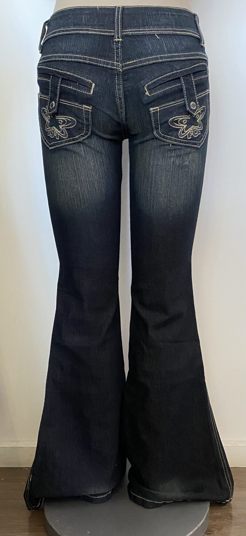 FP1052-Butterfly Emb rear pocket Jean - Image 3
