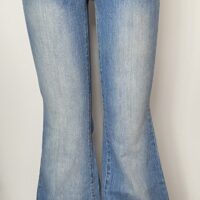 FP0735-ZIPPED FRONT PATCH FLARE DENIM