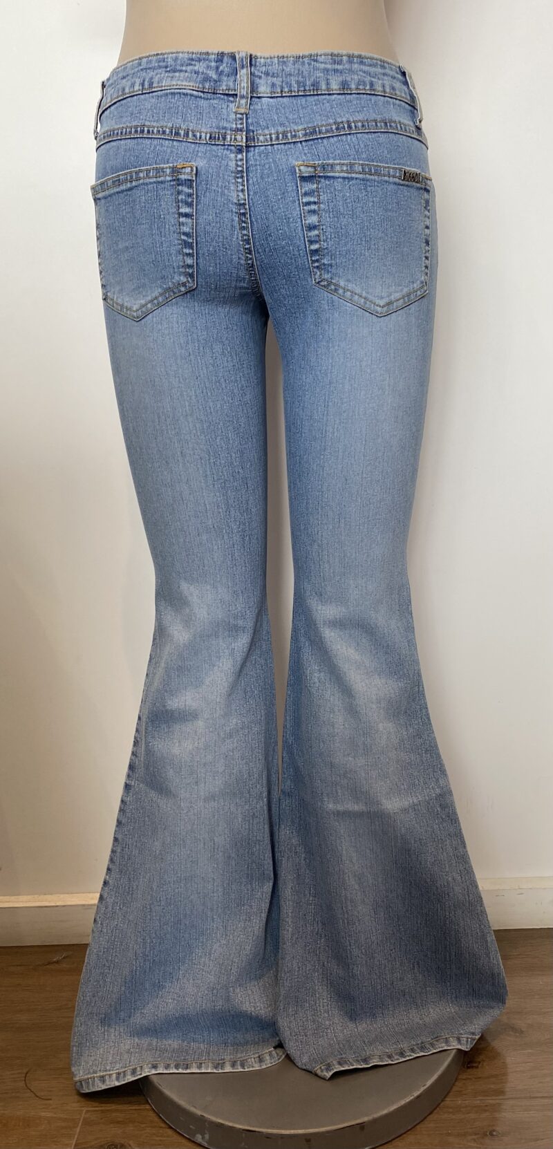 FP7480-ABSTRACT FLARE DENIM PANTS - Image 4