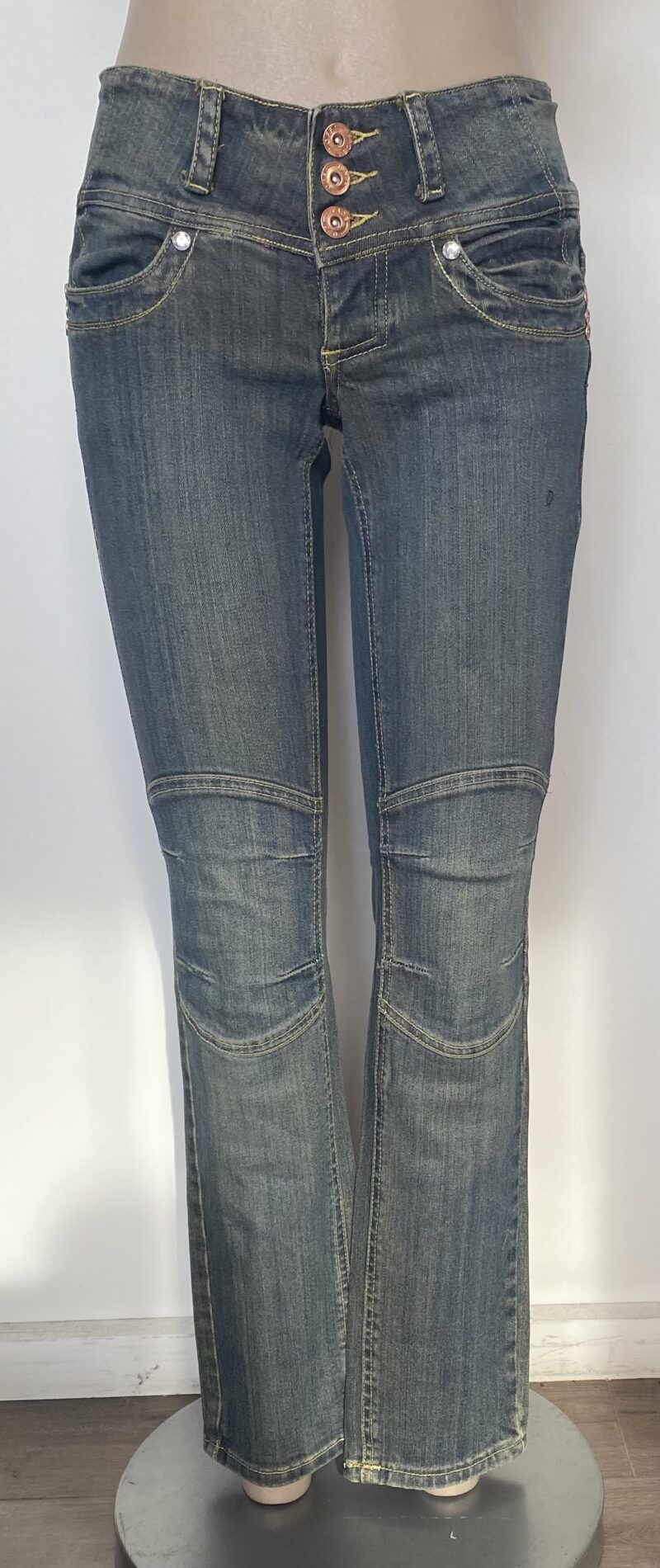 FP0959-SKINNY LEG DENIM KNEE PATCH
