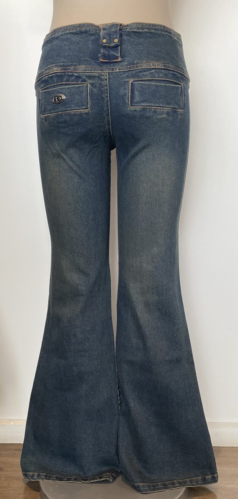 FP0222 - LARGE WAISTBAND FLARE DENIM - Image 2
