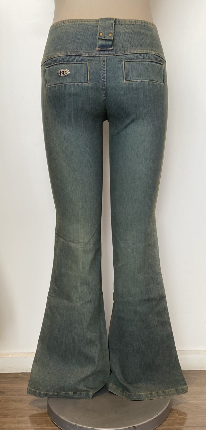 FP0222 - LARGE WAISTBAND FLARE DENIM - Image 4
