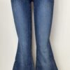 FP7464-BAR TACK CLAMP STITCHED FLARE DENIM