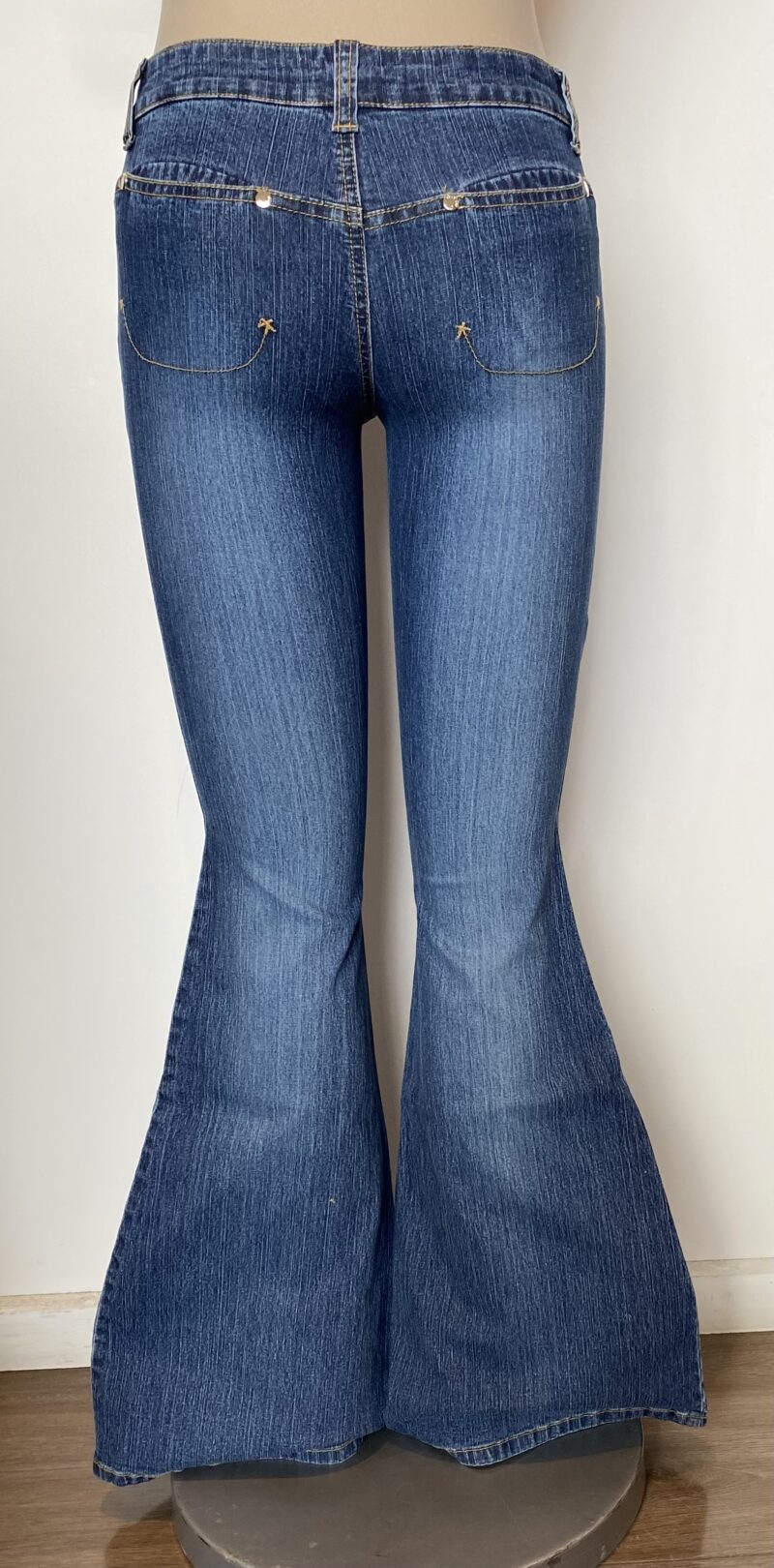 FP7464-BAR TACK CLAMP STITCHED FLARE DENIM - Image 2