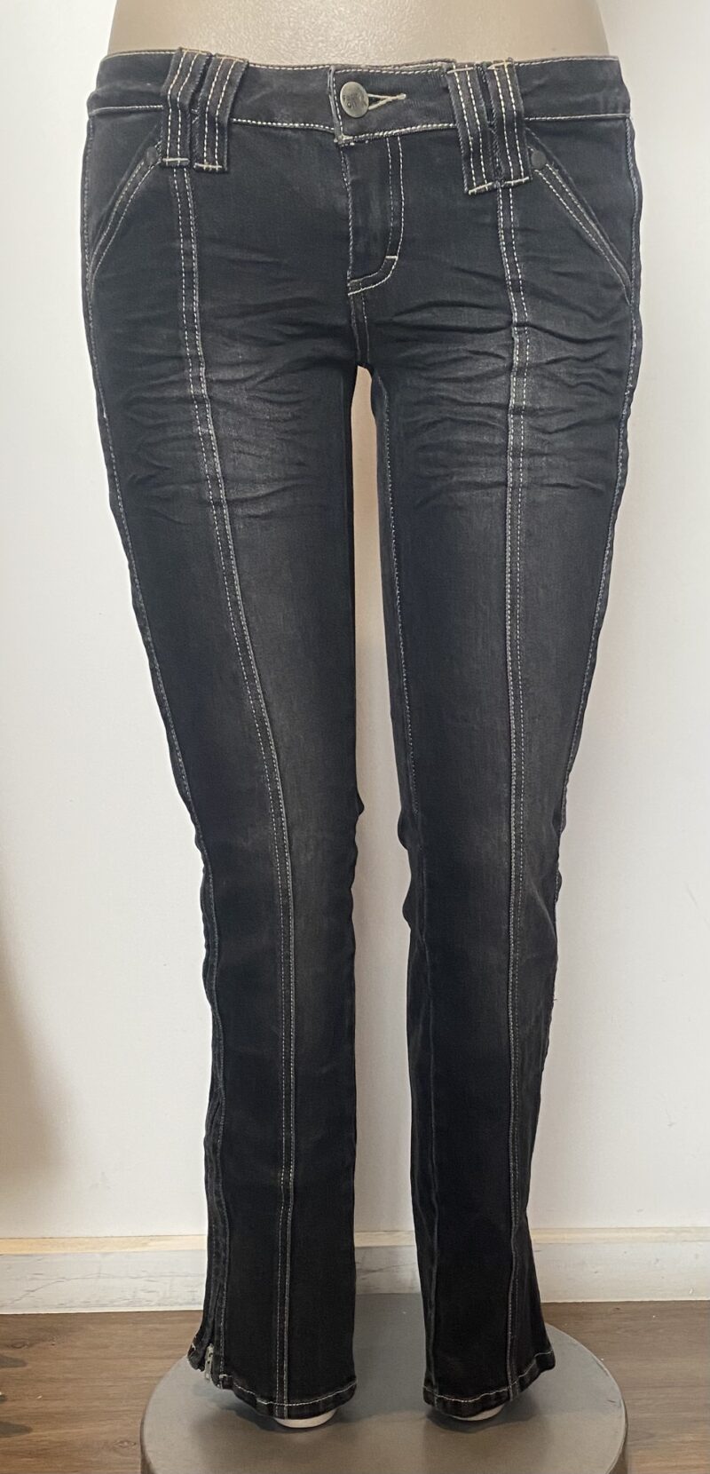 FP0964-FULL ZIPPER BOY FRIEND SKINNY DENIM - Image 4