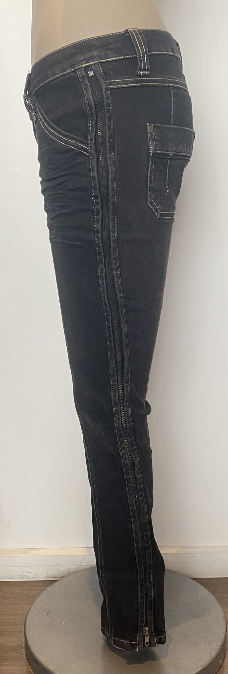 FP0964-FULL ZIPPER BOY FRIEND SKINNY DENIM - Image 5