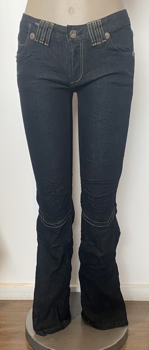 FP0870-FULLY CRINKLE BOOT DENIM