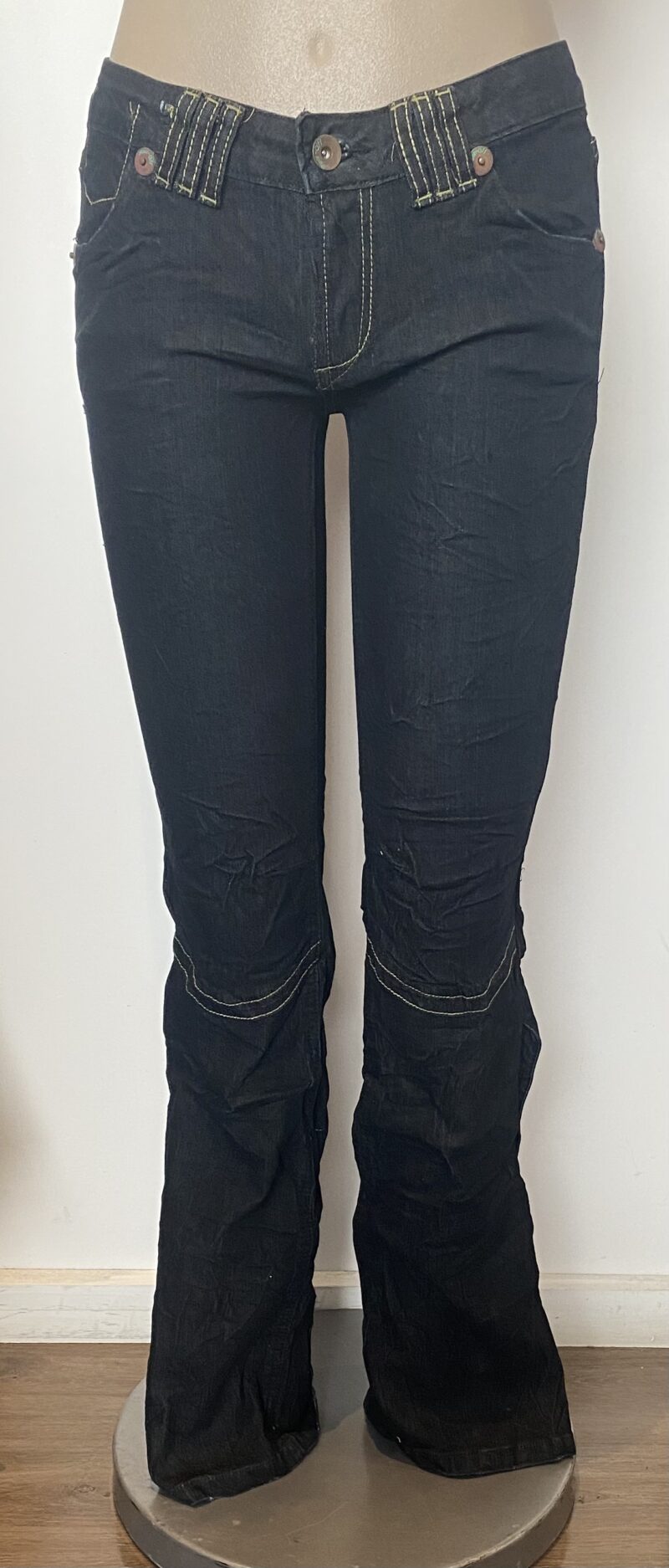 FP0870-FULLY CRINKLE BOOT DENIM